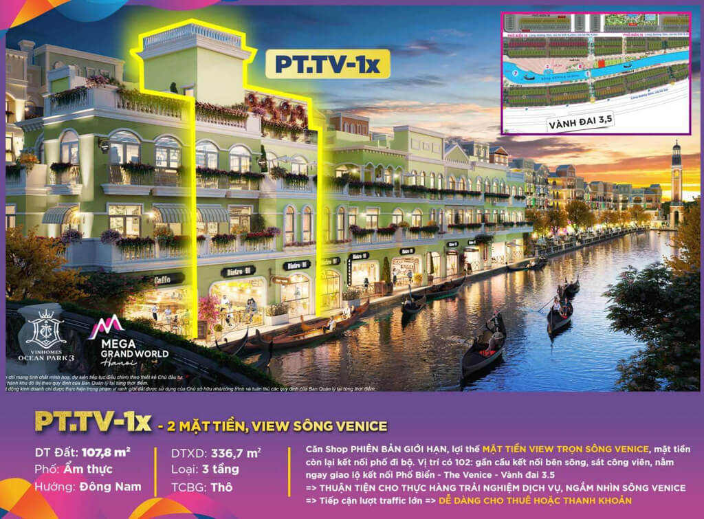 PT.TV-1X - The Venice - Mega Grand World Hà Nội